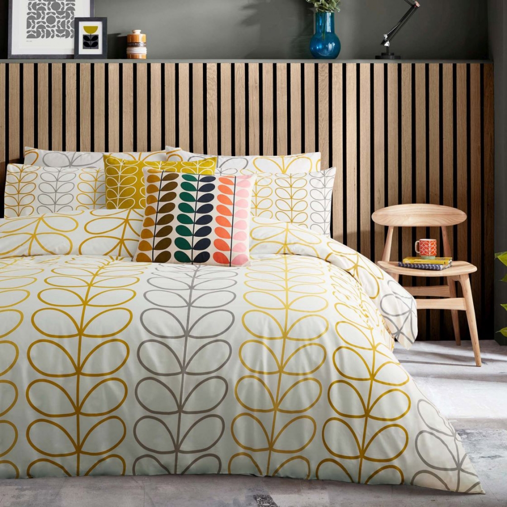 Trio Stem Ochre Bedding by Orla Kiely House of Bedding