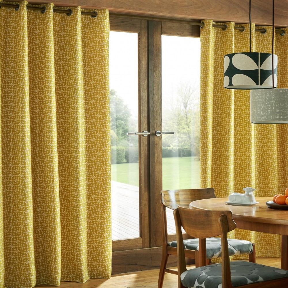 Woven Acorn Cup Lined Eyelet Curtains by Orla Kiely Dandelion House